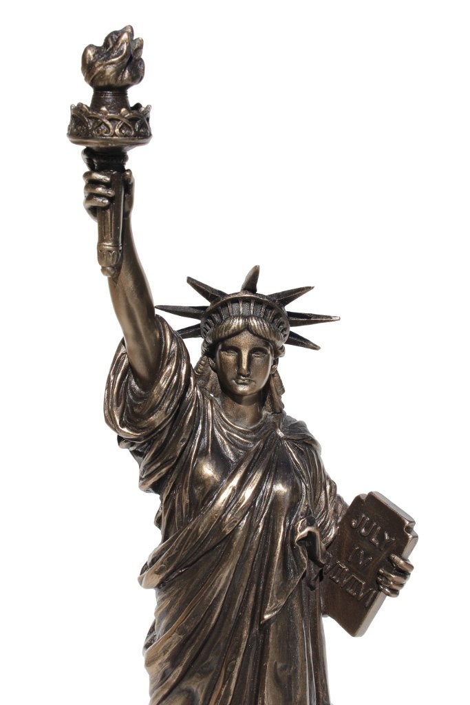 US 12.38 Inch The Statue of Liberty Cold Cast Bronze Sculpture Figurine - Image 4